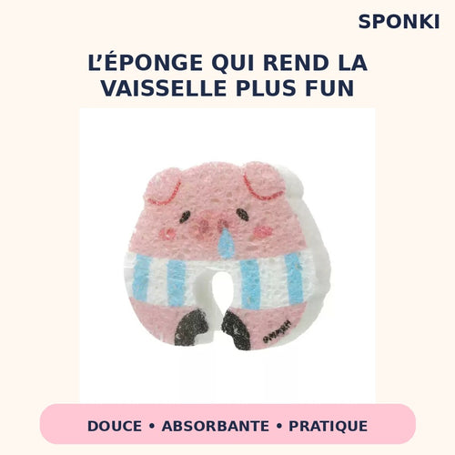 🧽 Éponge Sponki – L’éponge Animale en Pulpe de Bois
