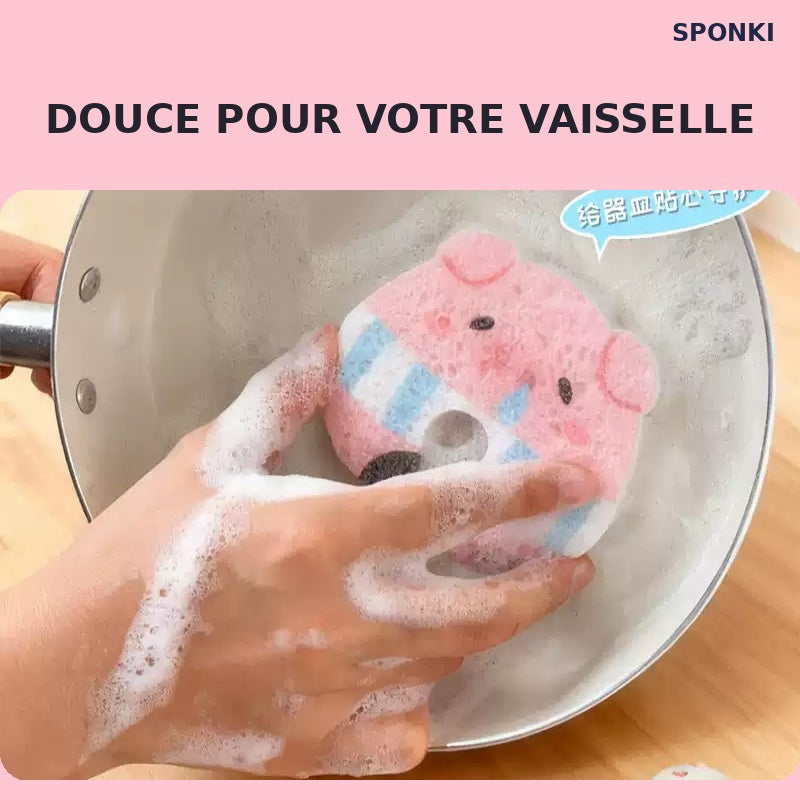 🧽 Éponge Sponki – L’éponge Animale en Pulpe de Bois